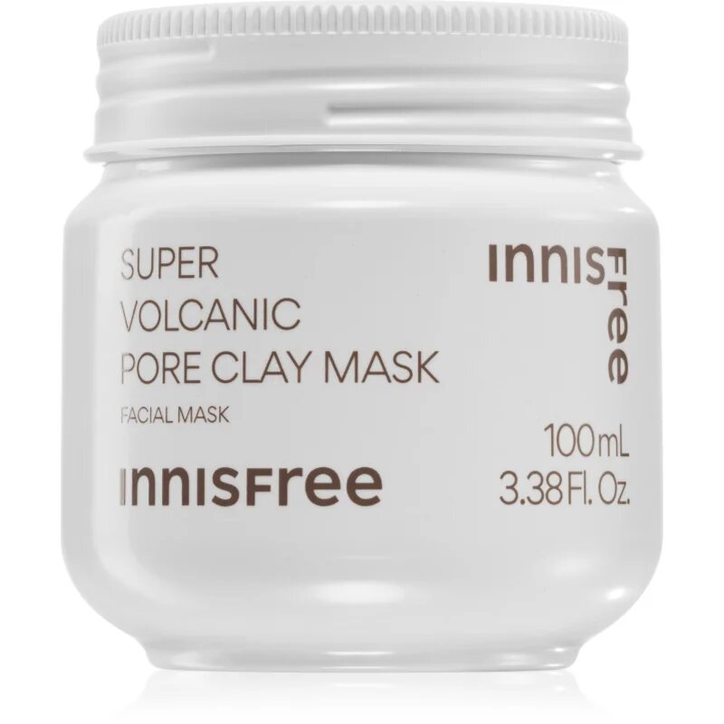 innisfree Super Volcanic Pore Clay Mask čistilna maska za obraz iz ilovice za glajenje kože in zmanjšanje por 100 ml