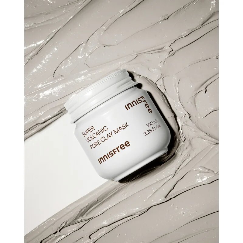 innisfree Super Volcanic Pore Clay Mask čistilna maska za obraz iz ilovice za glajenje kože in zmanjšanje por 100 ml