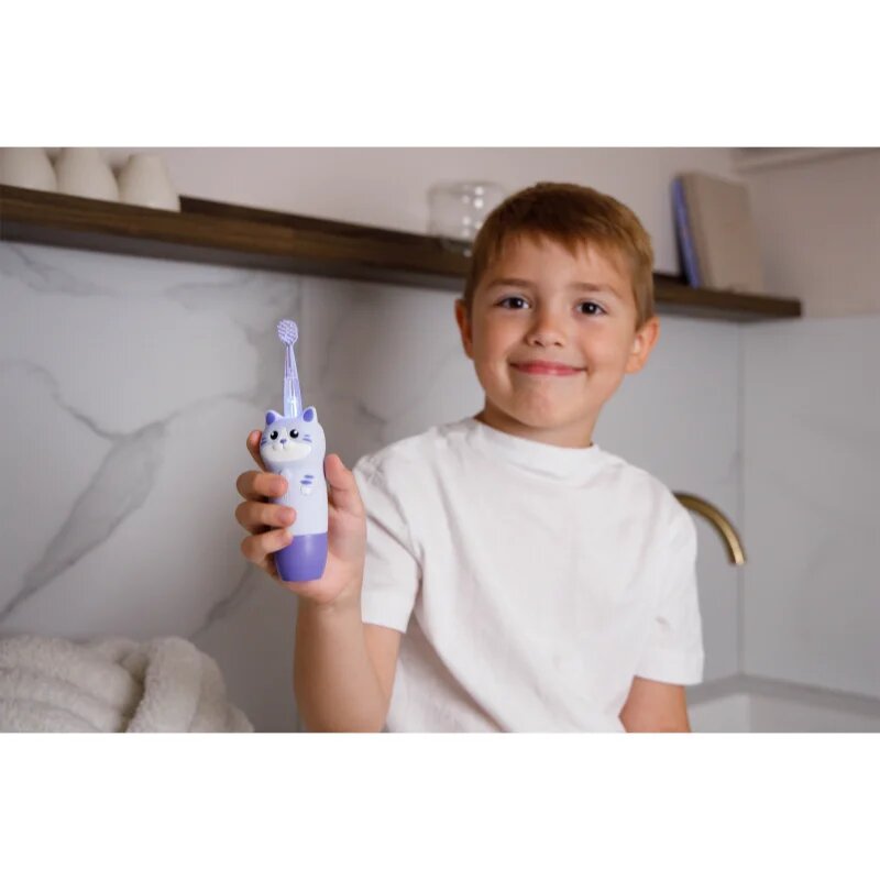 innoGIO GIOcat sonična zobna ščetka za otroke Violet 1 kos