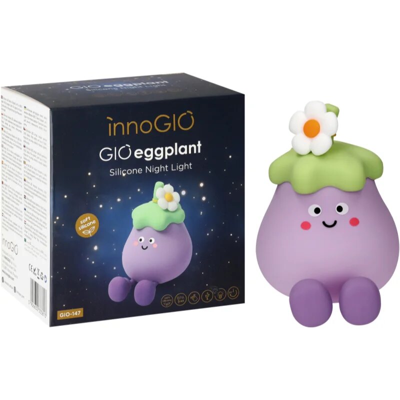 innoGIO GIOeggplant zatemnitvena otroška LED-svetilka 1 kos