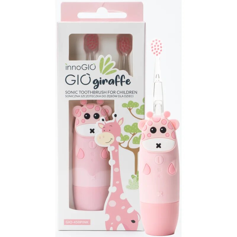 innoGIO GIOGiraffe Sonic Toothbrush sonična zobna ščetka za otroke Pink 1 kos