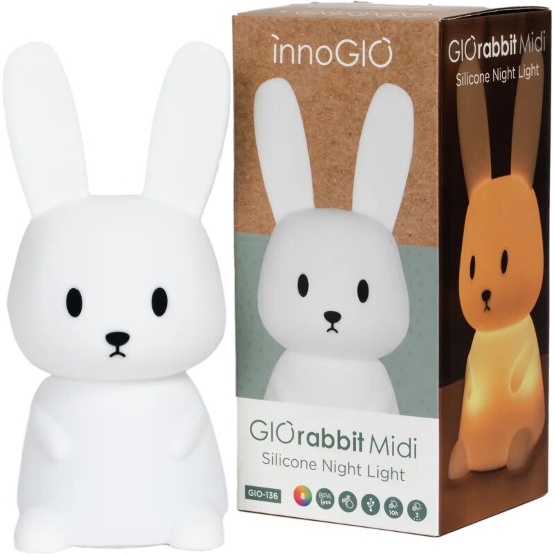 innoGIO GIORabbit Midi nočna lučka 2 v 1 1 kos