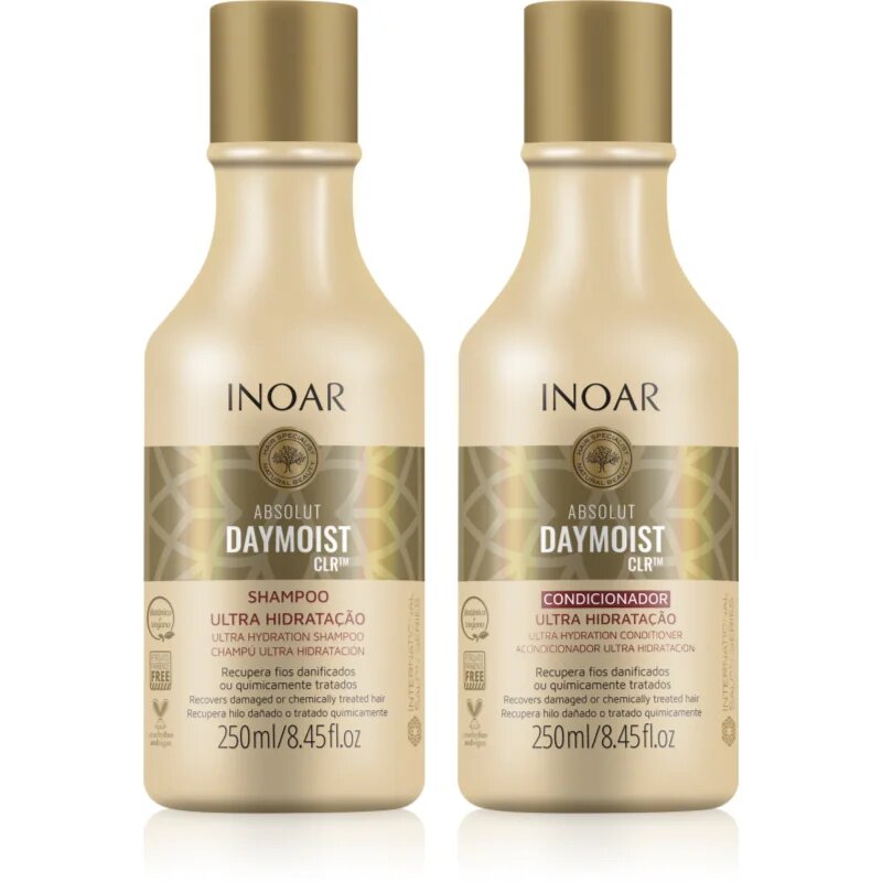INOAR Absolut Daymoist CLR™ set za suhe in barvane lase 2x250 ml