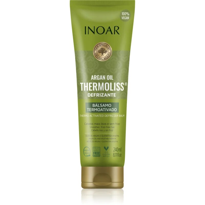 INOAR Argan Oil System Thermoliss balzam za glajenje za lase s termozaščito 240 ml