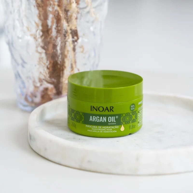 INOAR Argan Oil System vlažilna in gladilna maska za lase 250 g