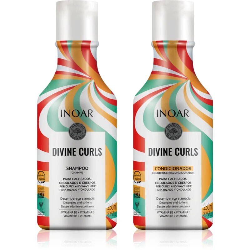 INOAR Curls set za kodraste lase 2x250 ml