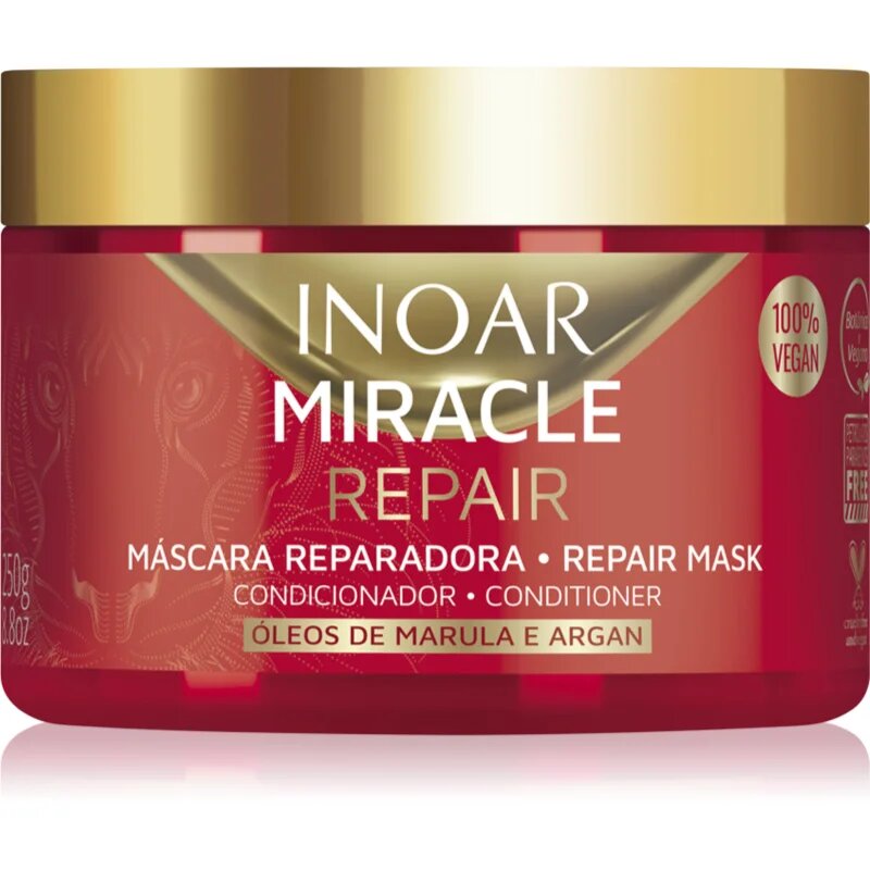 INOAR Miracle Repair regeneracijska maska za suhe in poškodovane lase 250 g