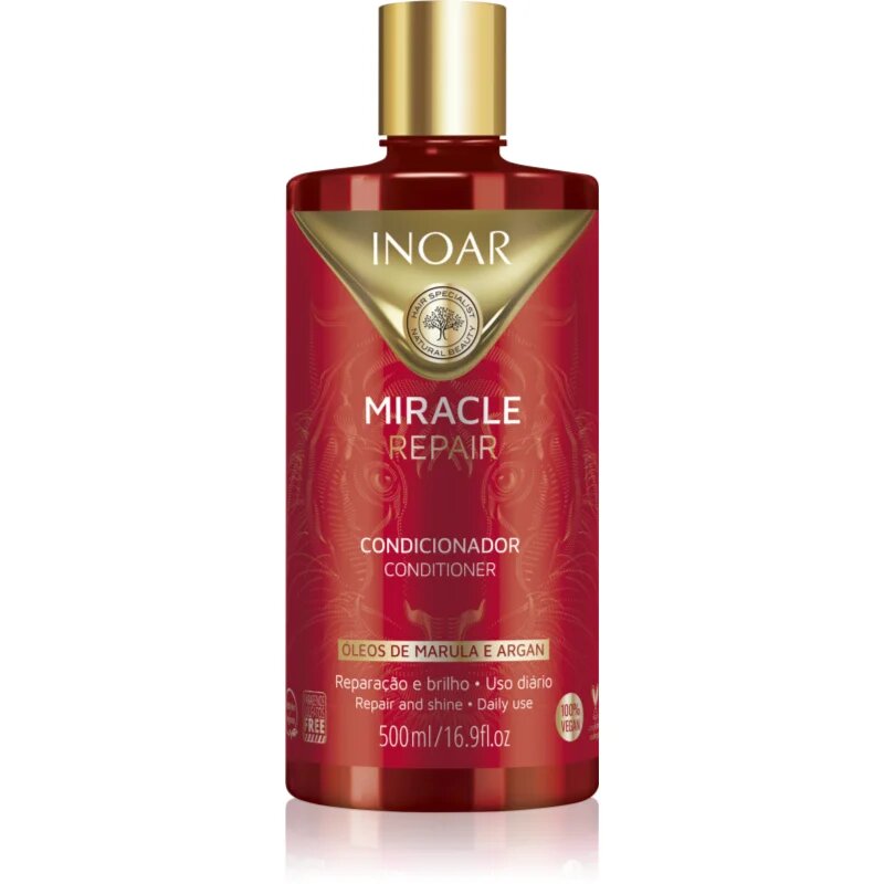INOAR Miracle Repair regeneracijski balzam za šibke in poškodovane lase 500 ml
