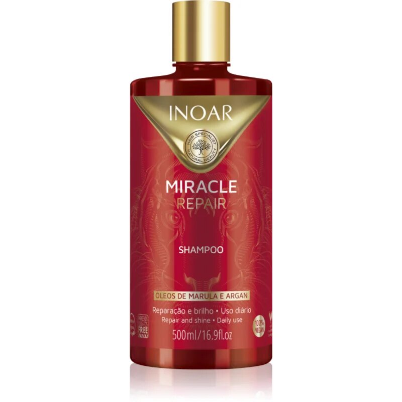 INOAR Miracle Repair regeneracijski šampon za šibke in poškodovane lase 500 ml