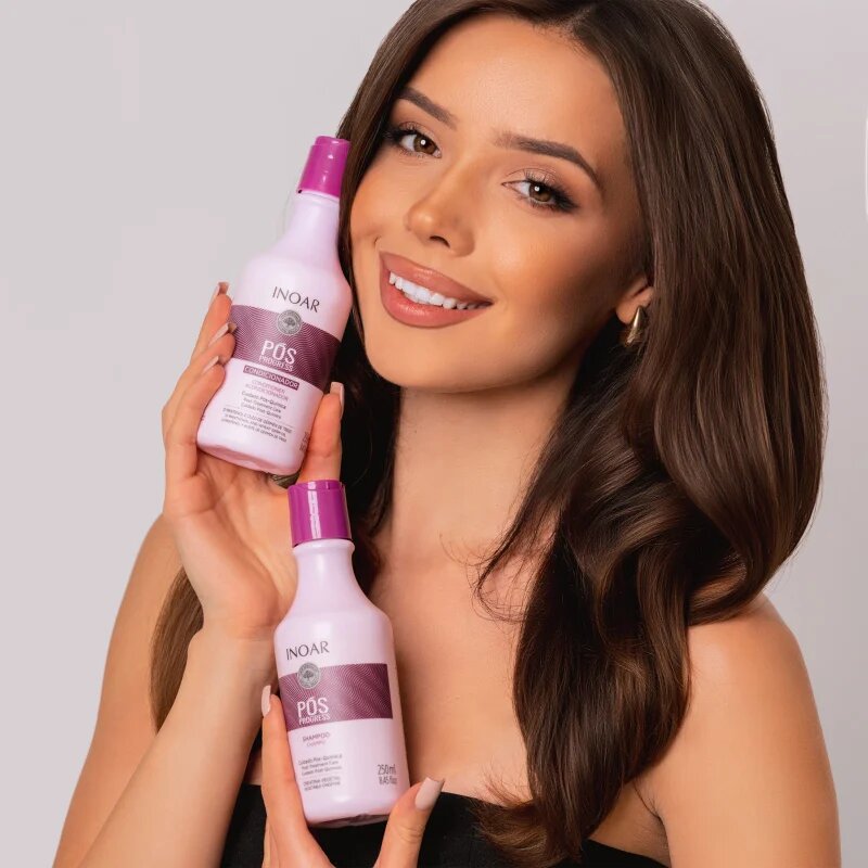 INOAR Pos Progress set za lase po keratinskem ravnanju ali nanoplastiki 2x250 ml