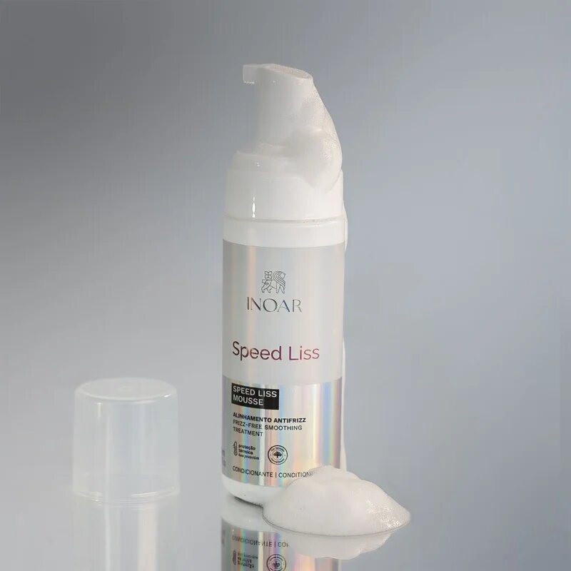 INOAR Speed Liss pena za lase za glajenje in prehrano suhih in neobvladljivih las 150 ml