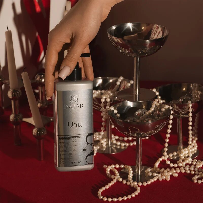 INOAR Uau Anti-Frizz serum za glajenje proti krepastim lasem 200 ml
