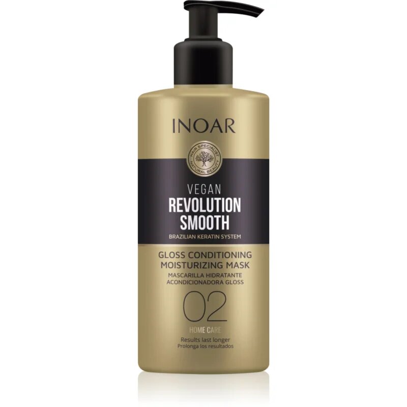 INOAR Vegan Revolution Smooth vlažilna gladilna maska za lase 350 ml