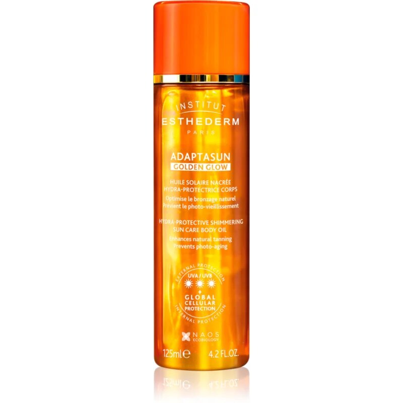 Institut Esthederm Adaptasun Golden Glow bleščeče olje z visoko UV zaščito 125 ml