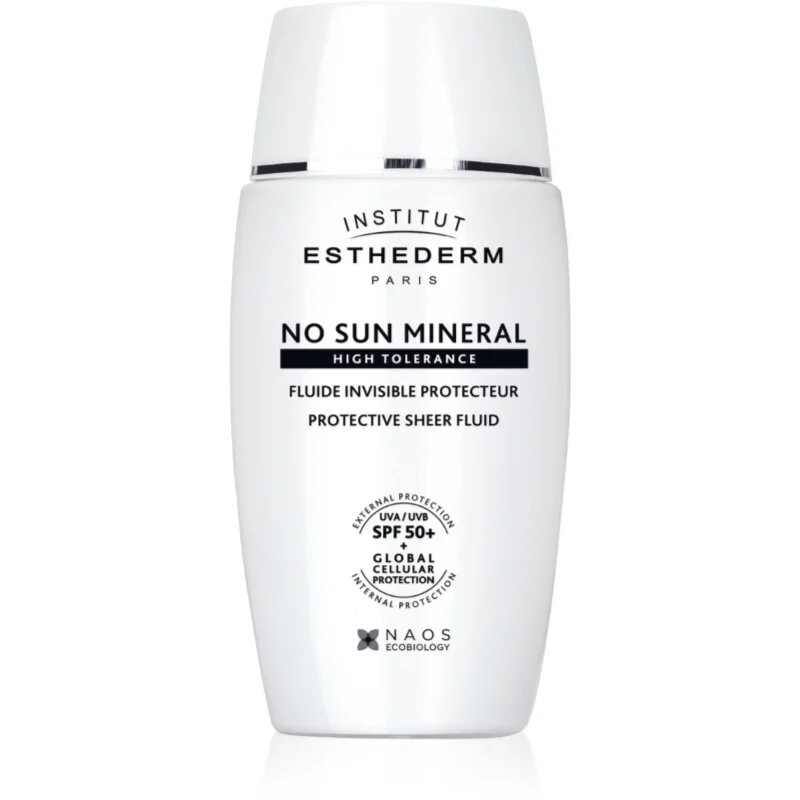 Institut Esthederm No Sun Mineral Fluid zaščitni fluid za občutljivo in netolerantno kožo SPF 50+ 40 ml