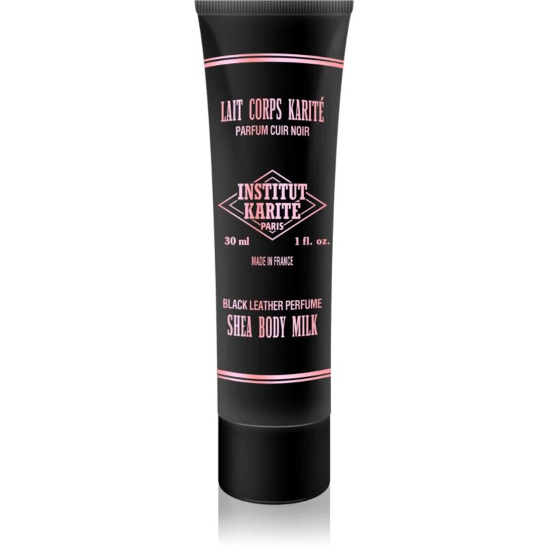 Institut Karité Paris Black Leather Shea Body Milk losjon za telo z karitejevim maslom 30 ml