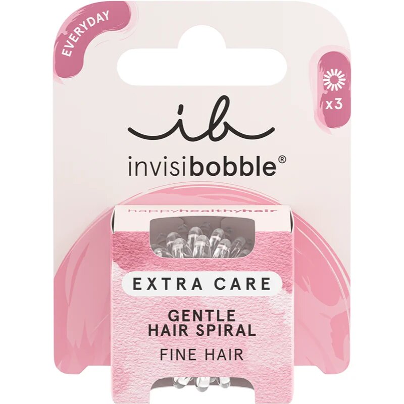 invisibobble Extra Care Crystal Clear elastike za lase 3 kos