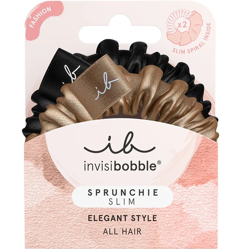 invisibobble Sprunchie Slim True Golden elastike za lase 2 kos