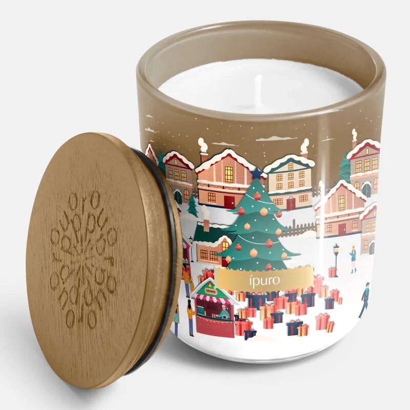 ípuro Christmas Town Glamour Night dišeča sveča s pokrovčkom 270 g