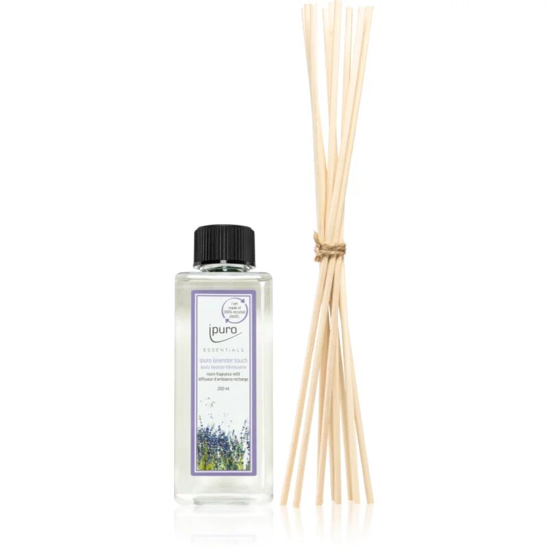 ípuro Essentials Lavender Touch nadomestno polnilo za aroma difuzor + nadomestne paličice za aroma difuzorje 200 ml