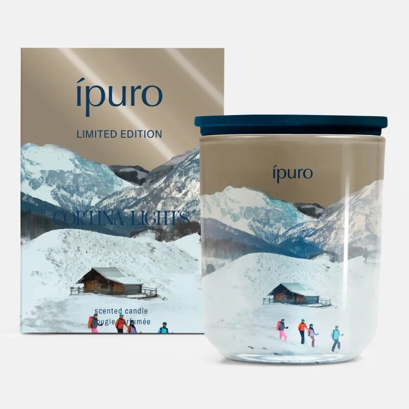 ípuro Mountain Spirit Cortina Lights dišeča sveča s pokrovčkom 270 g