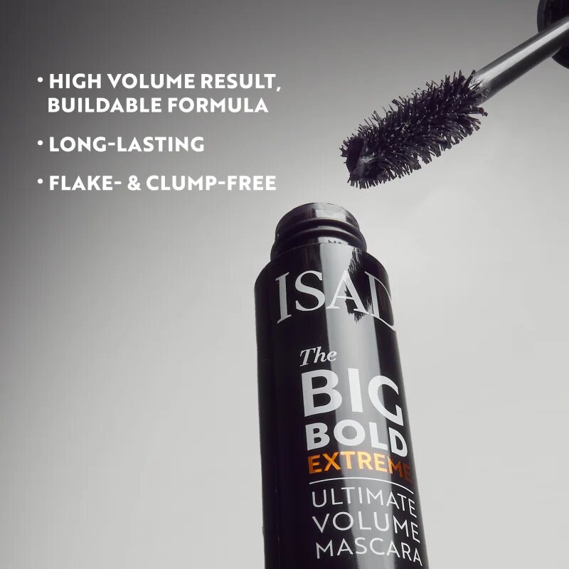 IsaDora The Big Bold Extreme Ultimate Volume Mascara maskara za ekstremni volumen in intenzivno črno barvo odtenek 15 Extreme Black 14 ml