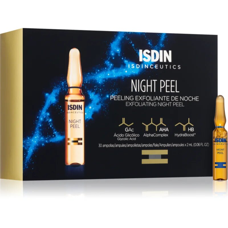 ISDIN ceutics Night Peel eksfoliacijski piling serum v ampulah 30x2 ml