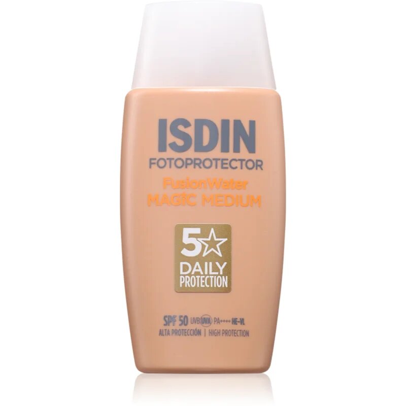 ISDIN Fotoprotector FusionWater Magic Medium SPF50 lahki tonirani fluid SPF 50 50 ml