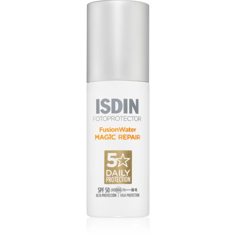 ISDIN Fotoprotector FusionWater Magic Repair zaščitni fluid proti sončnemu sevanju SPF 50 50 ml