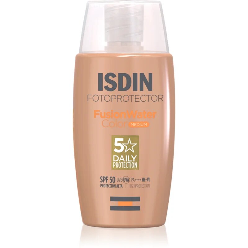ISDIN Fotoprotector FusionWater zaščitni tonirani fluid za obraz SPF 50 50 ml