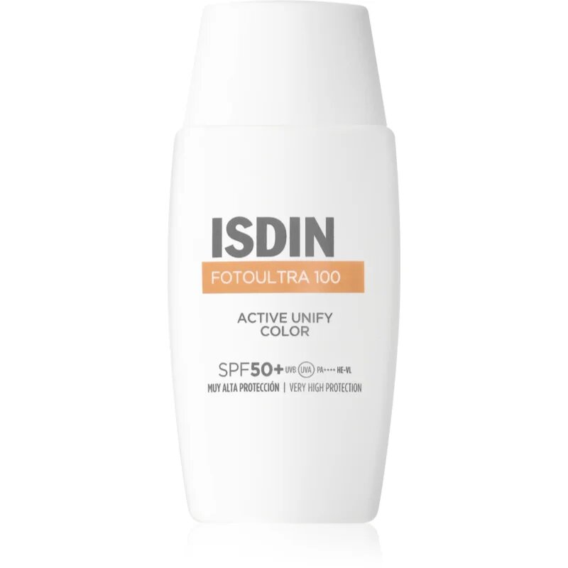 ISDIN FotoUltra 100 Active Unify Color Depigmentant SPF50+ zaščitni tonirani fluid za obraz 50 ml