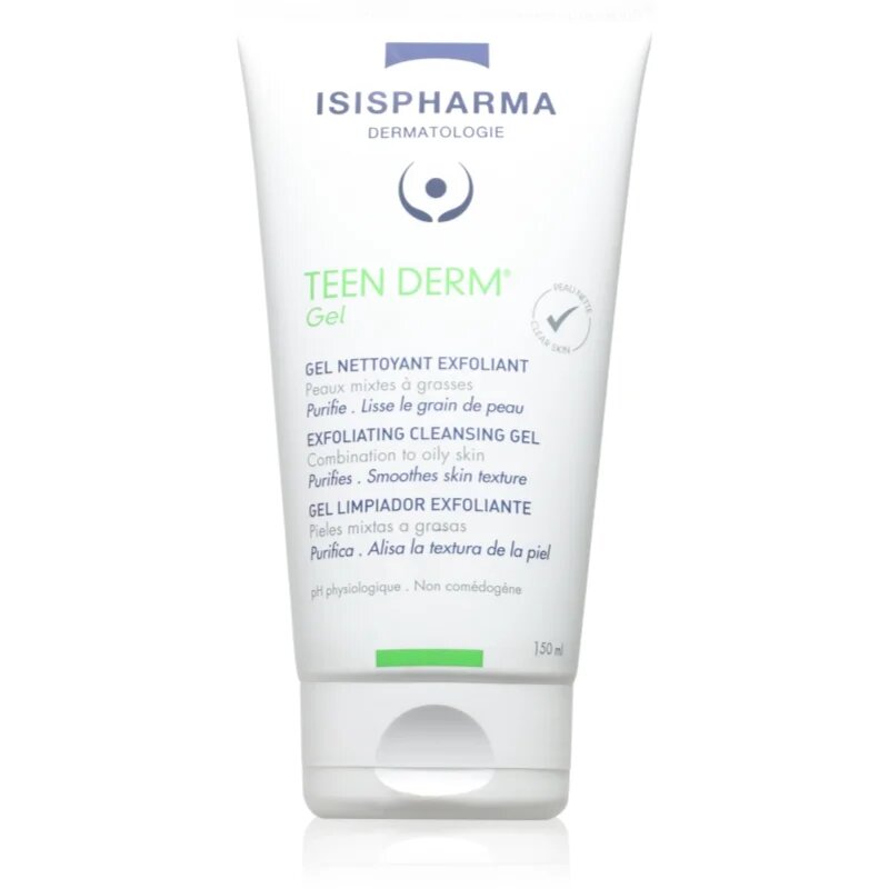 ISISPHARMA Teen Derm Gel eksfoliacijski čistilni gel za mastno in problematično kožo 150 ml