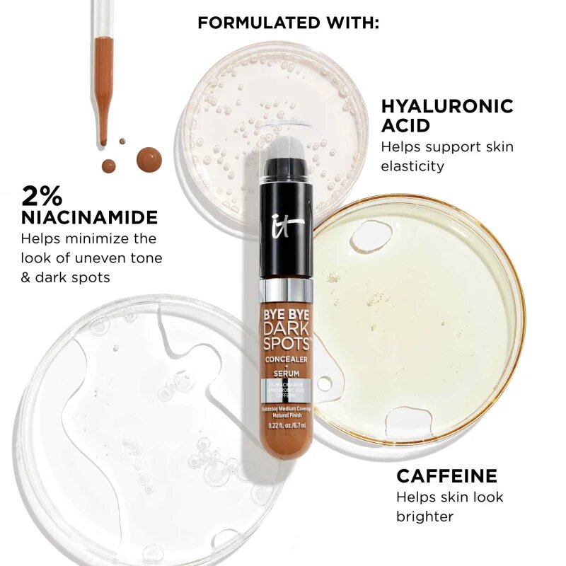 IT Cosmetics Bye Bye Dark Spots kremasti prekrivni korektor za ženske 23 Light Warm 7 ml