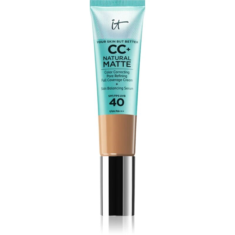 IT Cosmetics Your Skin But Better CC+ Natural Matte CC krema za mat videz SPF 40 Neutral Tan 32 ml