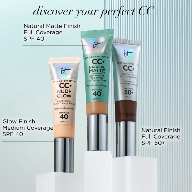 IT Cosmetics Your Skin But Better CC+ Natural Matte CC krema za mat videz SPF 40 Neutral Tan 32 ml