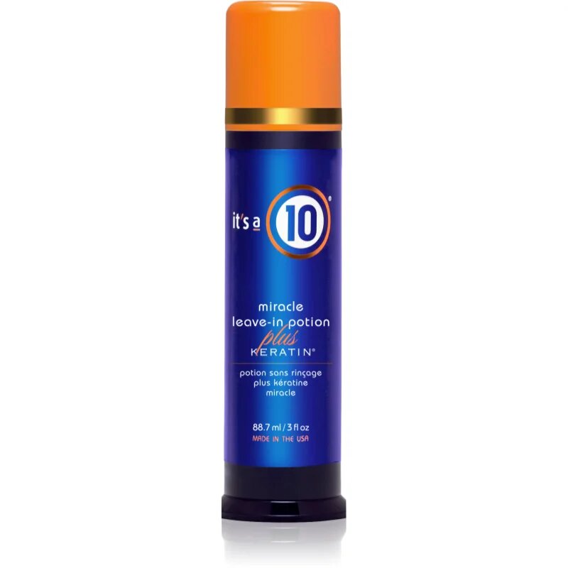 it's a 10 Plus Keratin Miracle Leave-in Potion balzam brez spiranja za sijaj in mehkobo las 88.7 ml