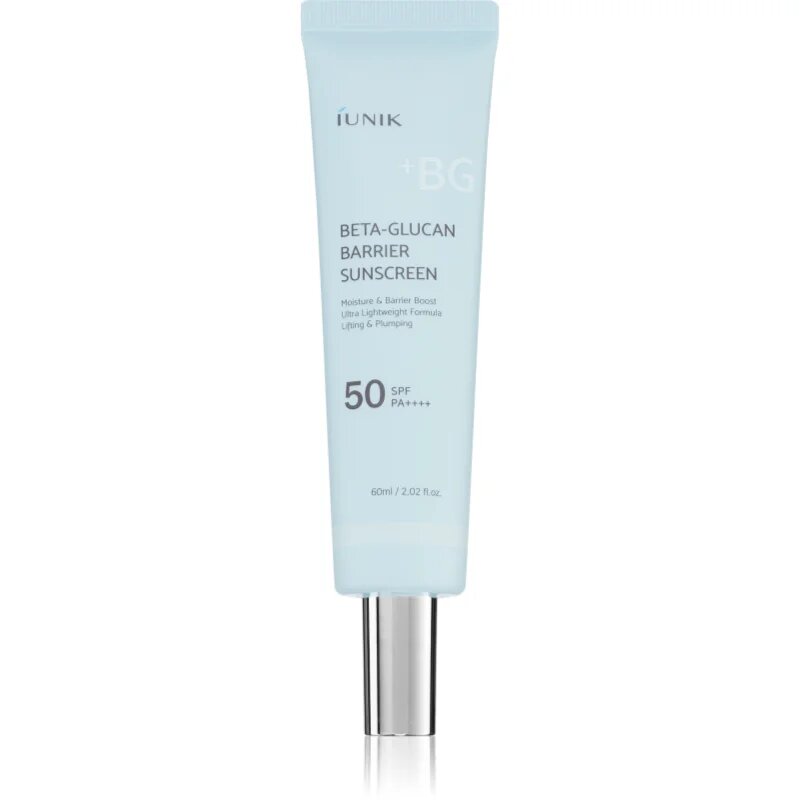 iUnik Beta Glucan Barrier Sunscreen obnovitvena in zaščitna krema SPF 50+ 60 ml