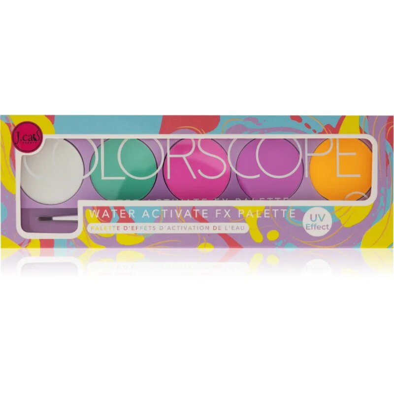 J.Cat Beauty ColorScope paleta za lica s čopičem odtenek 102 Bright 5 g