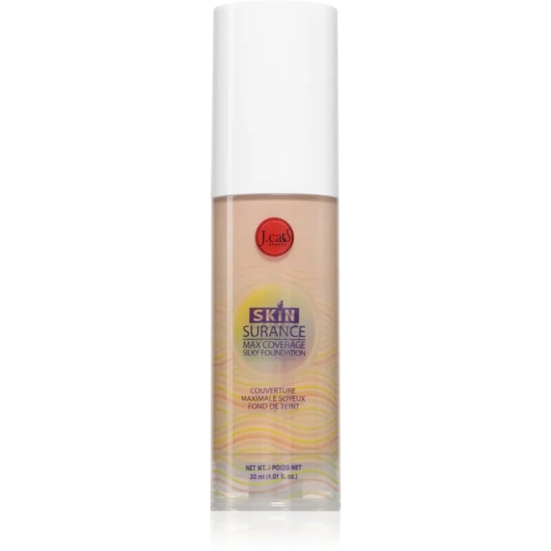 J.Cat Beauty Skinsurance dolgoobstojni tekoči puder odtenek 106 Soft Beige 30 ml