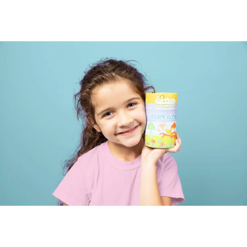 Jack N’ Jill Fairy Floss dentalni zobotrebci z zobno nitko za otroke 30 kos