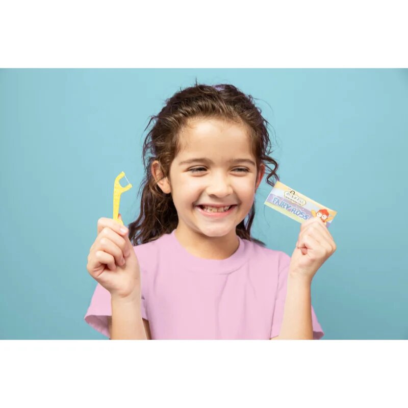 Jack N’ Jill Fairy Floss dentalni zobotrebci z zobno nitko za otroke 30 kos
