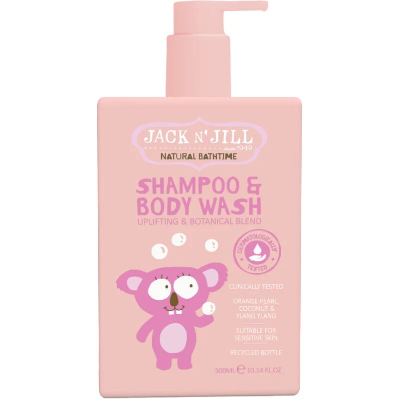 Jack N’ Jill Natural Bathtime Shampoo & Body Wash šampon in gel za prhanje za otroke 300 ml