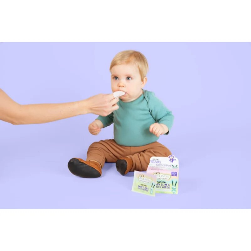 Jack N’ Jill Natural vlažni robčki za zaščito zob in dlesni 25 kos