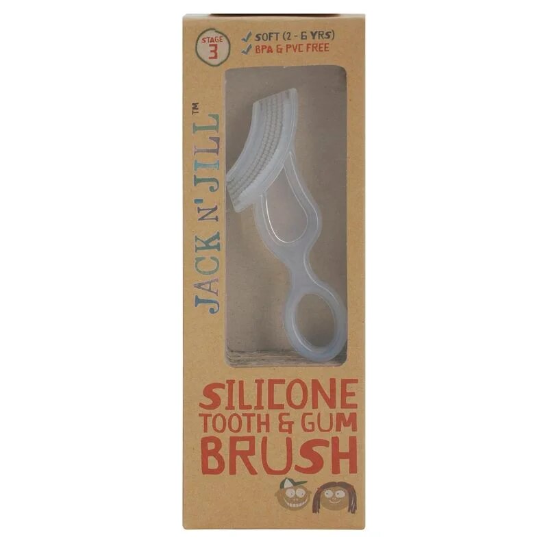 Jack N’ Jill Silicone ščetka za otroke za zobe in dlesni soft 1 kos