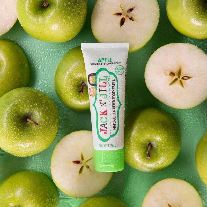 Jack N’ Jill Toothpaste Apple otroška zobna pasta 6m+ 50 g