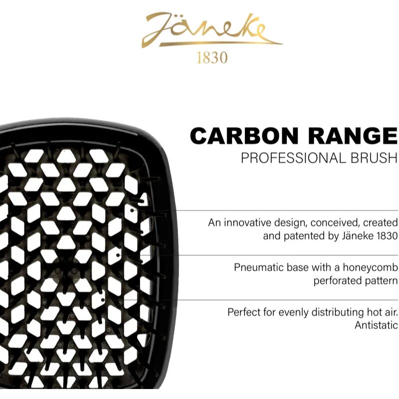 Janeke Carbon Fibre Pneumatic Brush krtača za lase 22 cm 1 kos