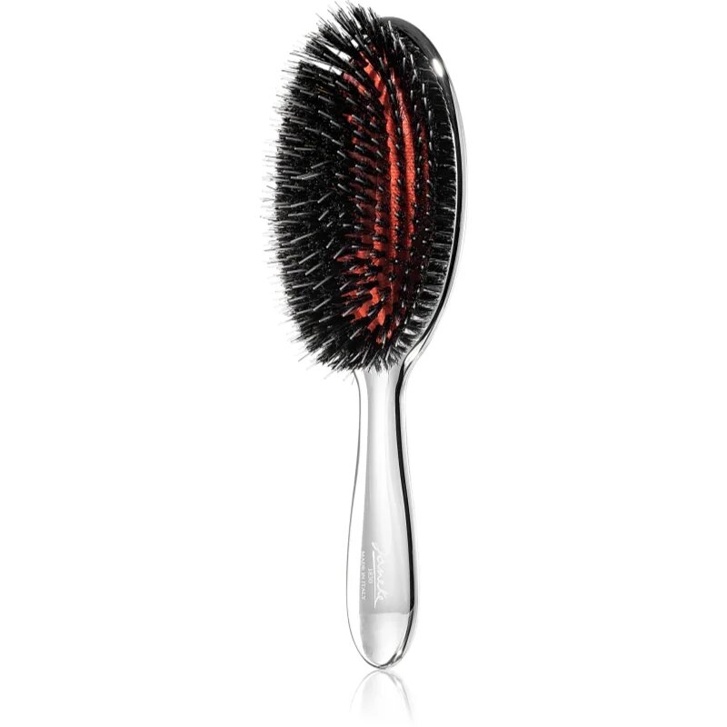 Janeke Chromium Line Air-Cushioned Brush with Bristles and Nylon Reinforcement ovalna krtača za lase 22 x 7 cm 1 kos