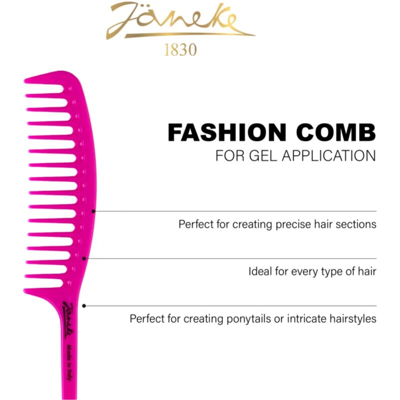 Janeke Fashion Comb For Gel Application glavnik za nanašanje gelastih izdelkov 1 kos