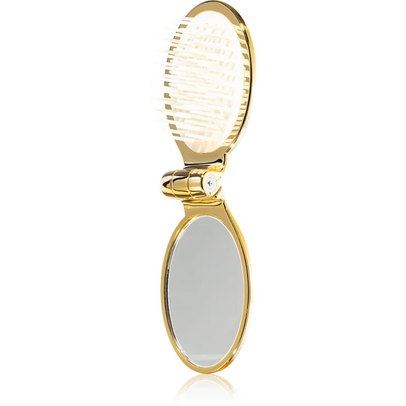 Janeke Gold Line Golden Folding Hair-Brush with Mirror glavnik za lase z ogledalom 95 x 55 x 35 cm 1 kos