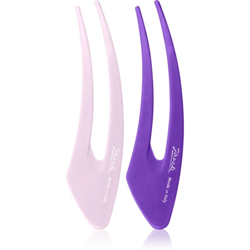 Janeke Hair Clip sponke za lase Purple 2x13 cm